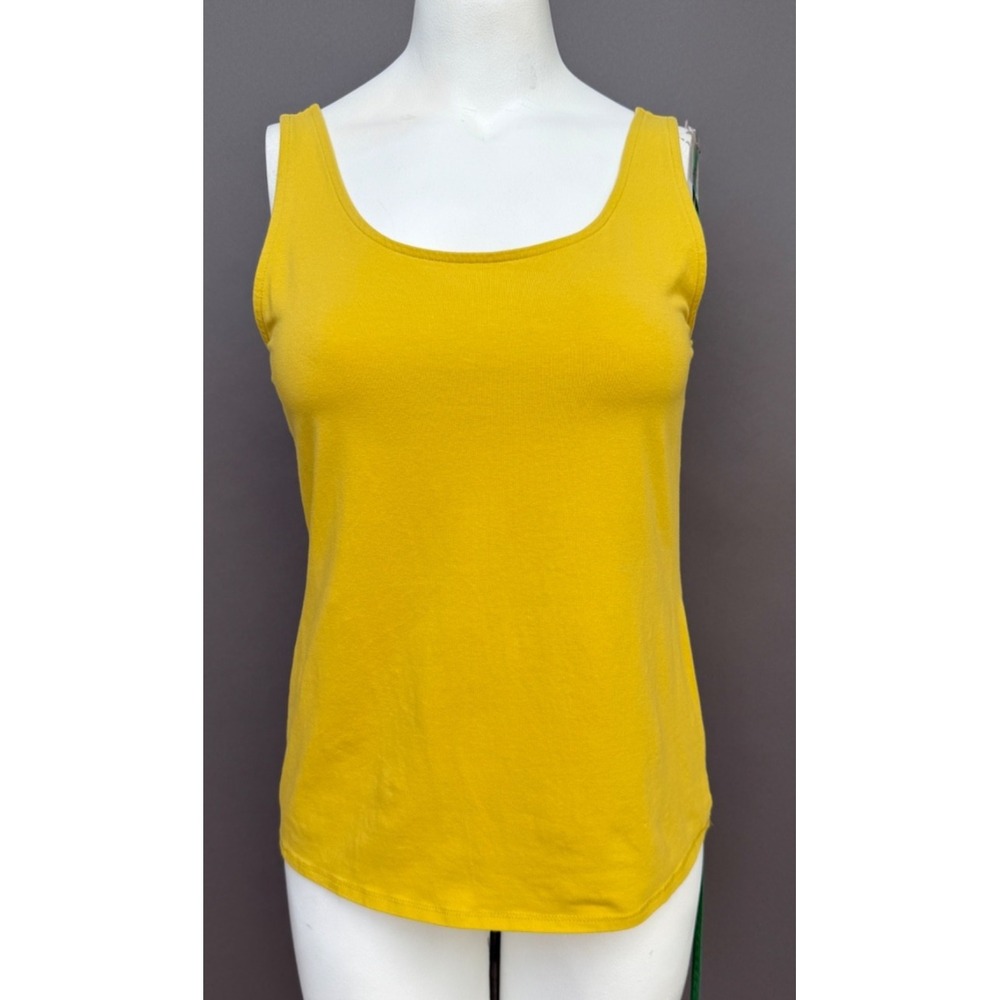 J Jill Top‎ Womens Large Chartreuse Perfect Tank Sleeveless Capsule Minimalist